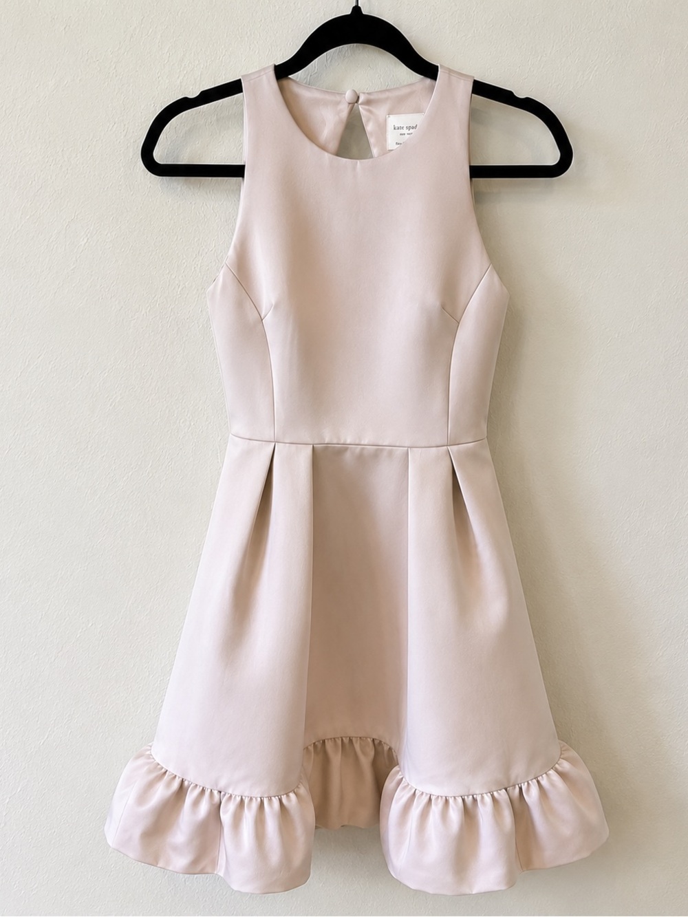 Kate Spade Blush Ruffle-Hem Midi Dress